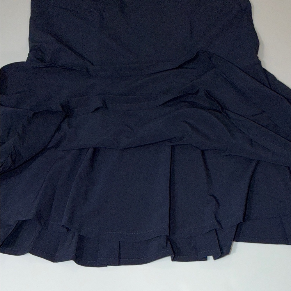 Athleta girl L/12 Navy High-Neck Swim Dress with Skirt - Picture 8 of 9